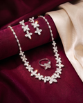 Crystal Bloom Necklace, Earrings & Ring Set