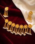 Bloom Fringe Necklace & Earrings Set